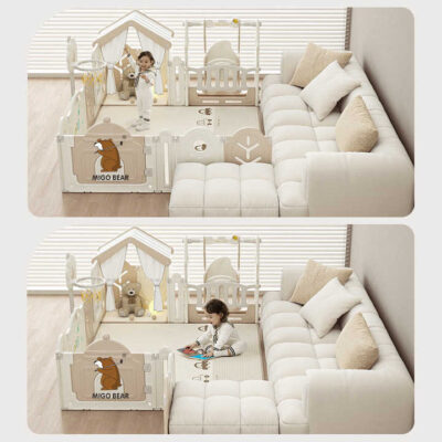 H771f53a929ef408abb2a6ac0571b8a36E.jpg_720x720q50.jpg MIGO Bear Foldable Kids Playpen Set